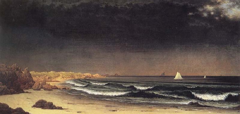 Martin Johnson Heade Approaching Storm Beach near Newport France oil painting art